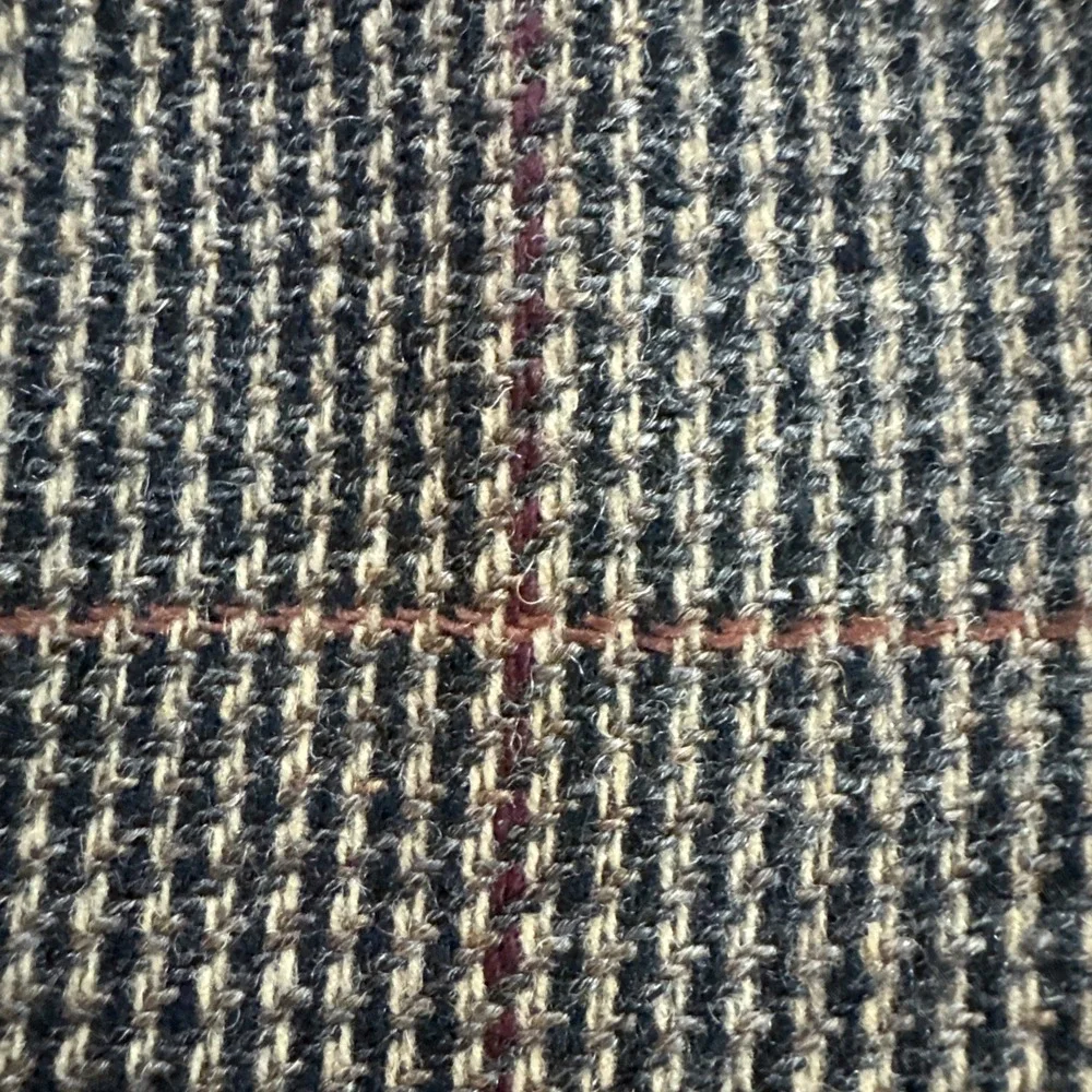 Evan Picone 40R Brown Multi Color Wool  Tweed Herringbone Jacket ELBOW PATCHES